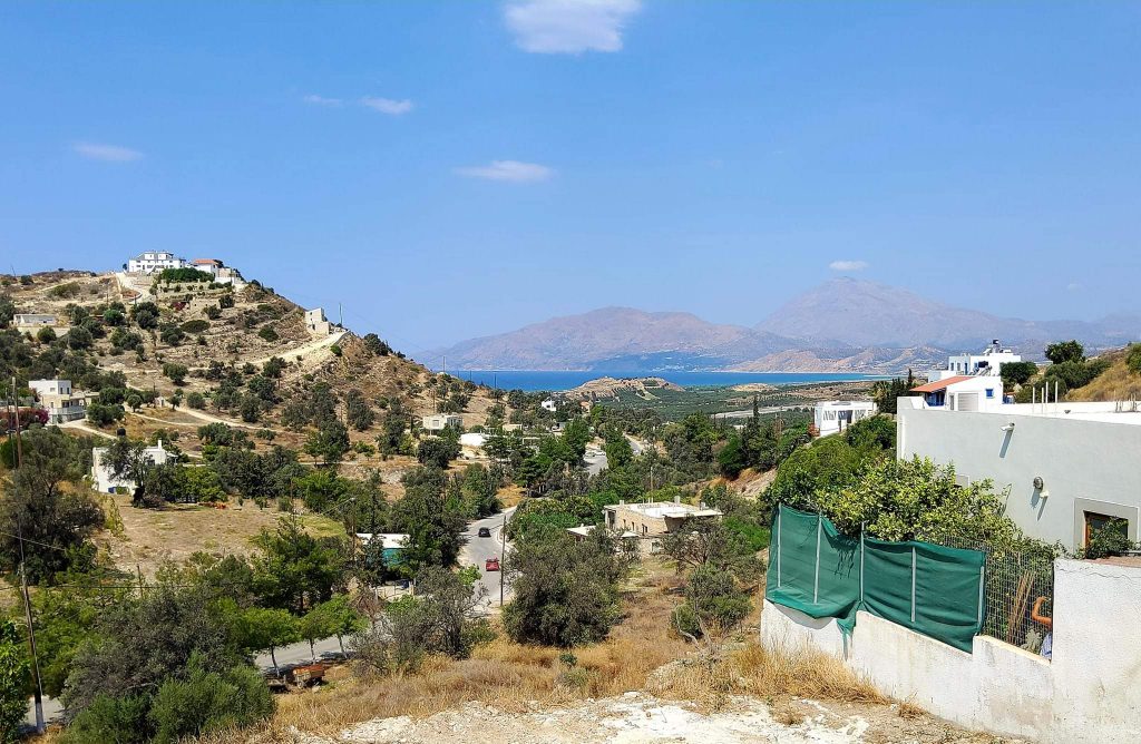 Plot / Old Stone House for sale with sea view in Kamilari