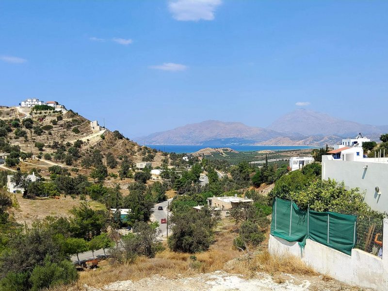 Plot / Old Stone House for sale with sea view in Kamilari